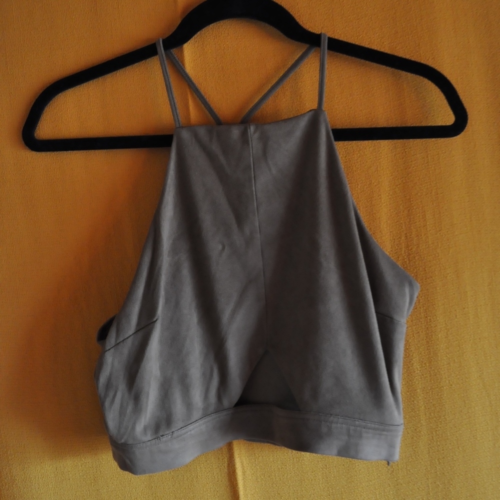 Brown Suede Top